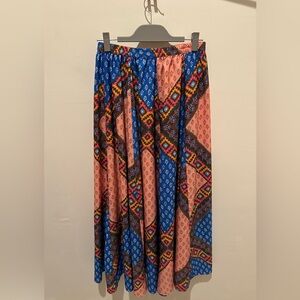 Boho & Aztec Colorful Geometric Patterned Skirt